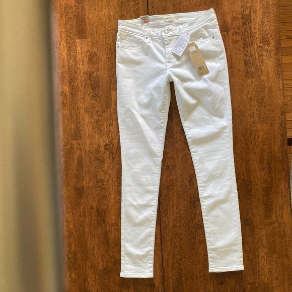 Levi's 711 Skinny White Mid Rise Jeans Sz 30/32 NWT - Picture 3 of 14